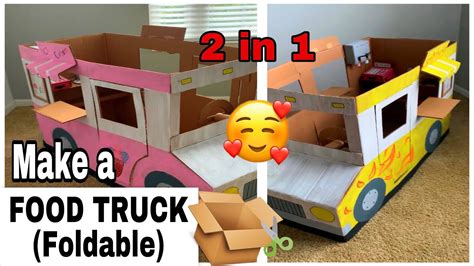 how to make a food truck out of cardboard